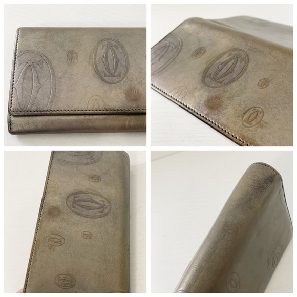 Cartier metallic happy birthday monogram leather long wallet with card - Picture 6 of 12